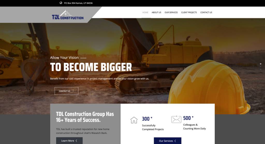 Digital Design - Website Production - TDL Construction Group